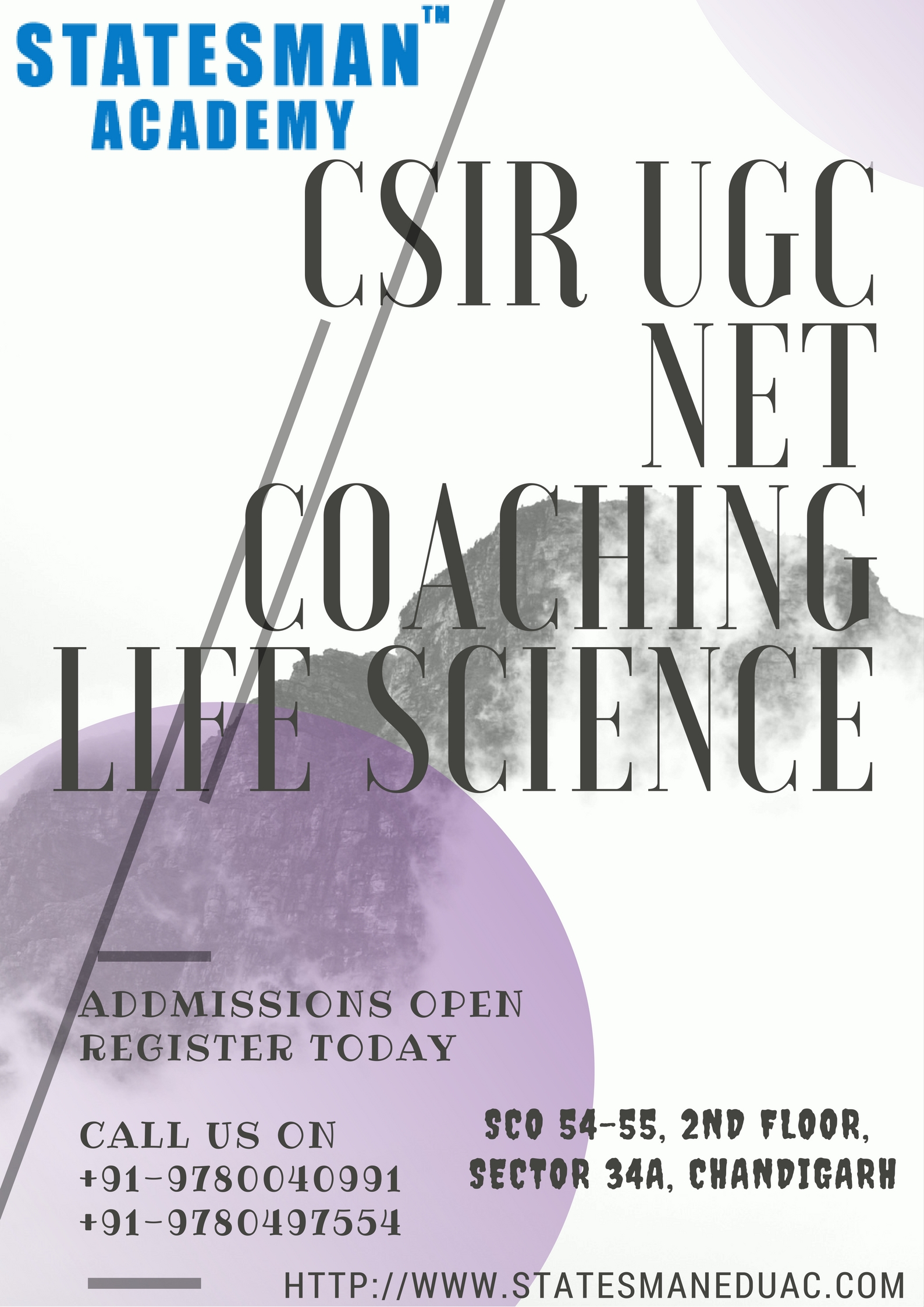 CSIR UGC NET Life Science Coaching in Chandigarh  - Statesman Academy                                      